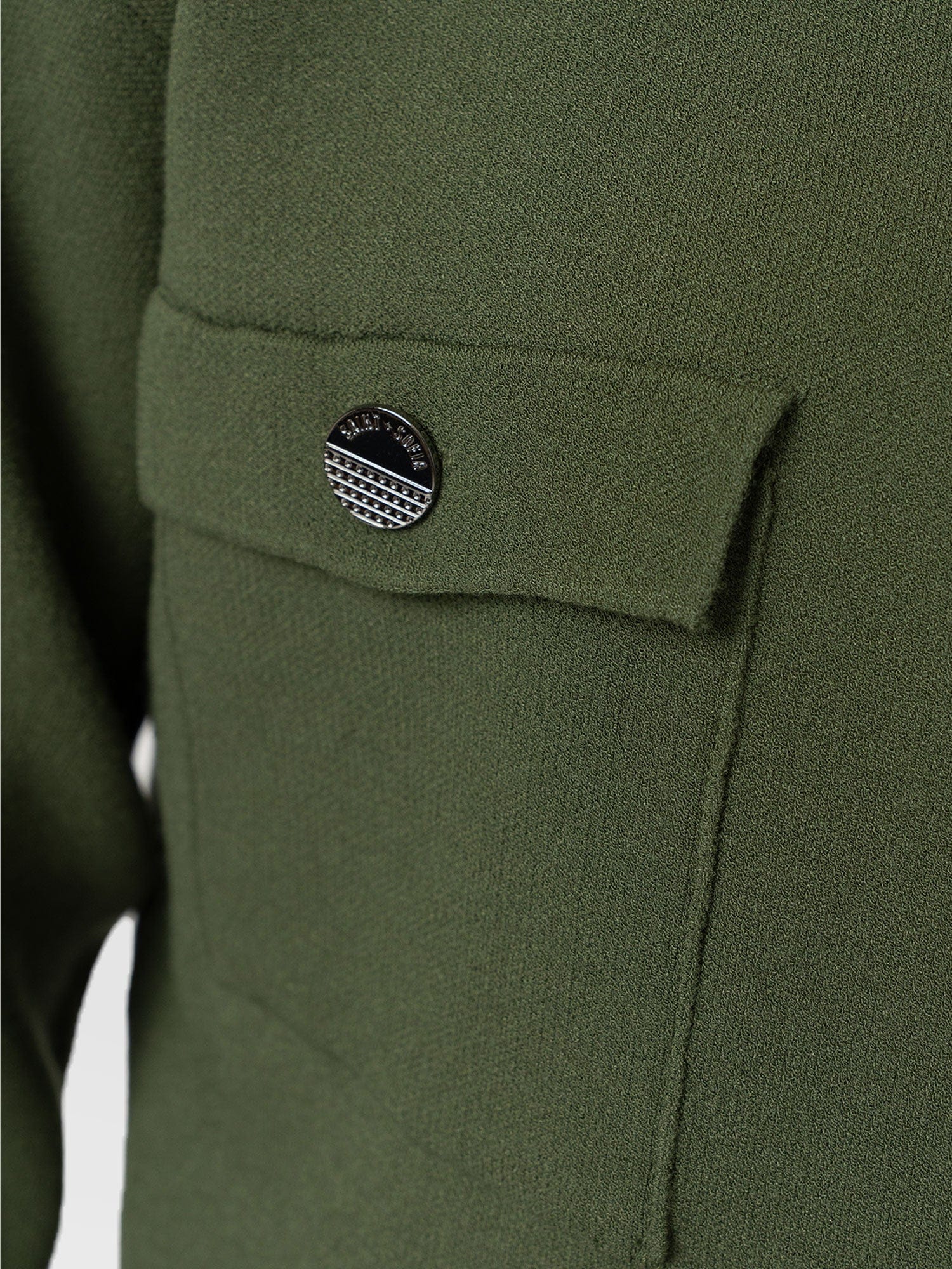 Maeva Knit Jacket - Khaki - Women's Knitwears | Saint + Sofia® USA
